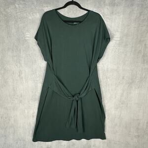 Universal Standard Dress Womens Medium Green Short Sleeve Tshirt Stretch Comfort